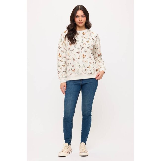 Ducks and Chicken Floral Sweatshirt
