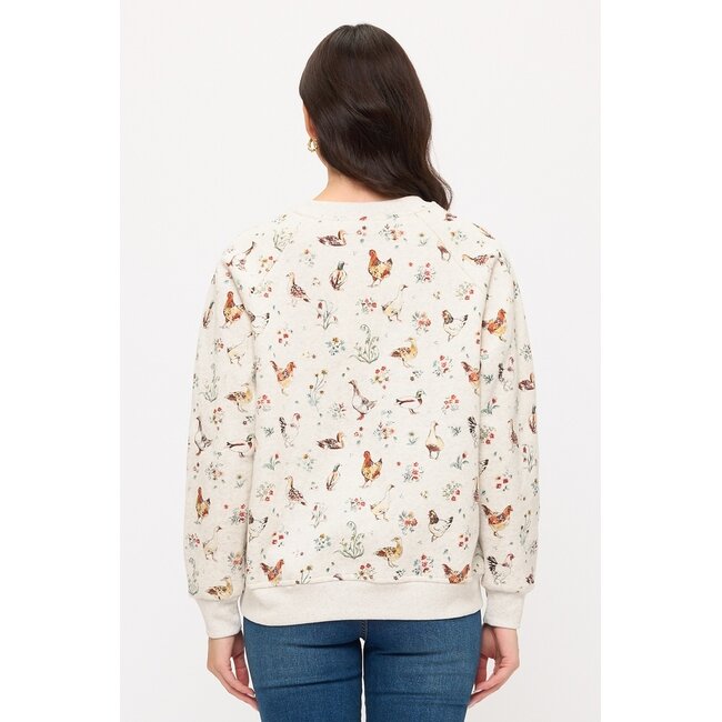 Ducks and Chicken Floral Sweatshirt
