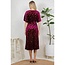 Golden Moon Star Velvet Wrap Midi Dress - Burgundy