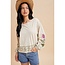 In Loom Embroidered Long Sleeve Top In Oatmilk