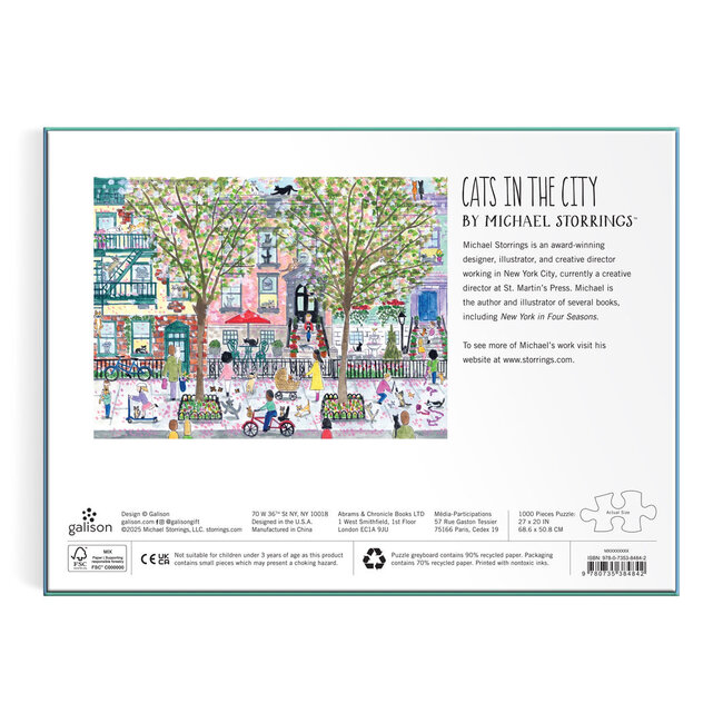 Galison/mudpuppy Cats In The City 1000 Piece Puzzle
