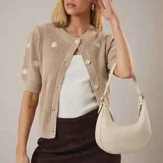 Puff Sleeve Daisy Sweater Top