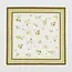 Fable England Nouveau Floral Yellow Square Scarf
