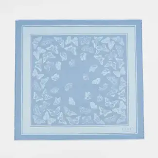 Fable England Butterfly Blue Jacquard Scarf