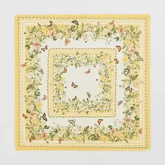 Fable England Cybele Yellow Narrative Square Scarf