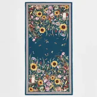 Fable England Botanical Green Long Scarf