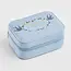 Fable England Forget Me Not Blue Velvet Embroidered Jewellery Box
