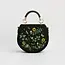 Fable England Sunflower Green Velvet Embroidered Top Handle Bag