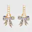 Fable England Bow Pearl Huggie Earrings