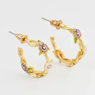 Fable England Wildflower Garden Hoop Earrings