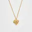 Fable England Floral Heart Gold Locket Necklace