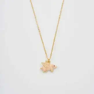 Fable England Flying Pig Necklace