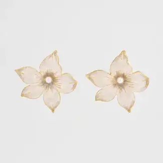 Fable England Jasmine Pearl Oversized Stud Earrings