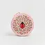 Fable England Ladybug Pink Velvet Embroidered Circle Jewellery Box