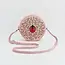 Fable England Ladybug Pink Embroidered Circle Bag