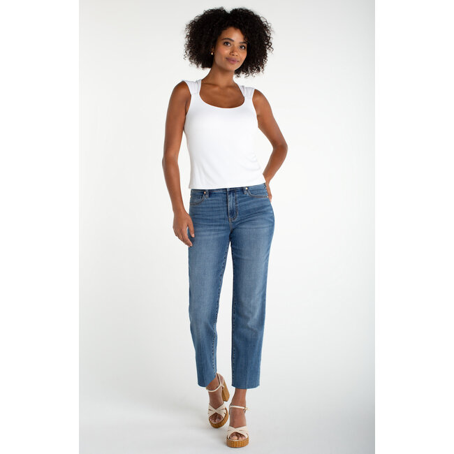 Liverpool Los Angeles Sleeveless Built In Bra Knit Top In Cream