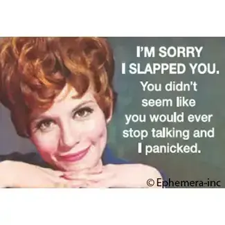 Ephemera Magnet - I'm Sorry I Slapped You.