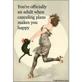 Ephemera Magnet - You're Officially An Adult When Canceling Plans…