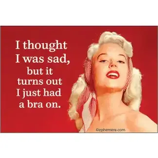 Ephemera Magnet - I Thought I Was Sad, But Turns Out I Just Had A Bra