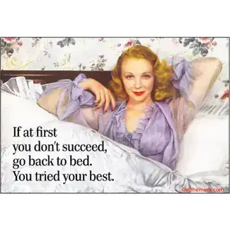 Ephemera Magnet -If At First You Don't Succeed, Go Back To Bed…