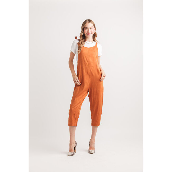 Papillon Jeni - Cotton Blend Jumpsuit in Rust