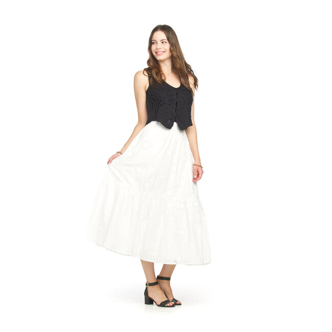 Papillon Soutache Vest Button Front In Black