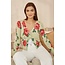 Yumi Green Rose Print Cardigan With Tie Front