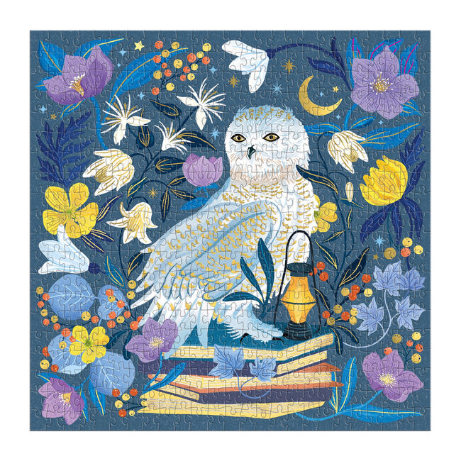 Galison/mudpuppy Celestial Owl 500 Piece Foil Puzzle