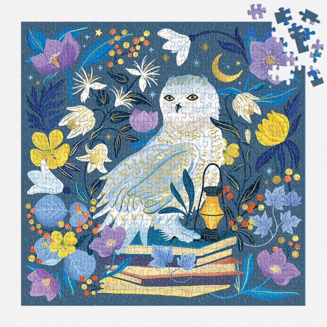 Galison/mudpuppy Celestial Owl 500 Piece Foil Puzzle