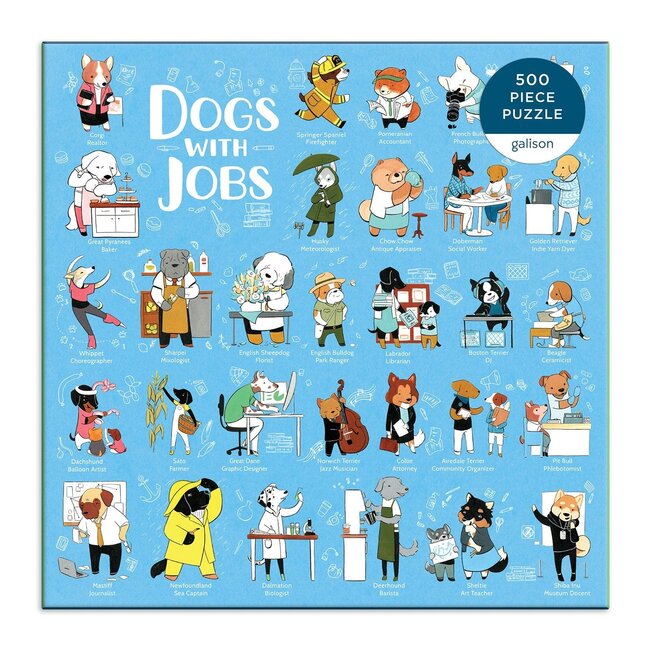 Galison/mudpuppy Dogs With Jobs 500 Piece Jigsaw Puzzle