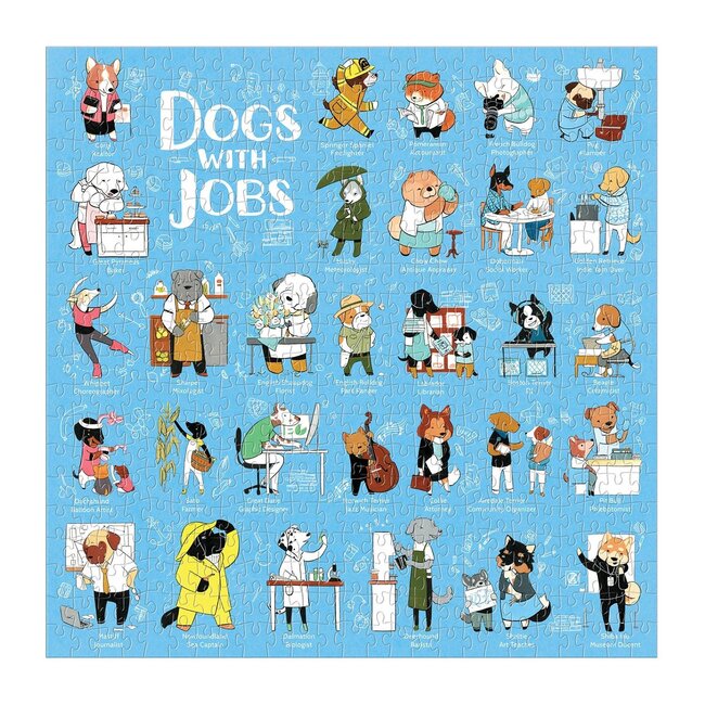 Galison/mudpuppy Dogs With Jobs 500 Piece Jigsaw Puzzle