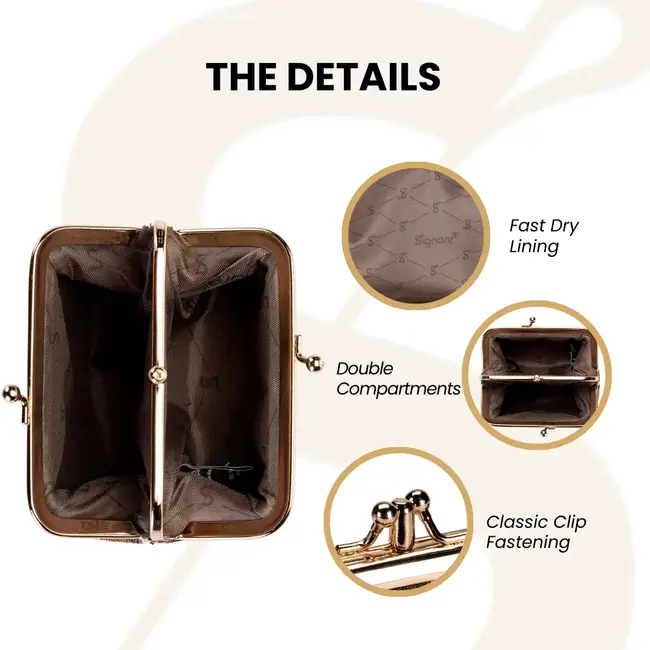 Golden Lily Coin Clasp Wallet