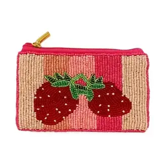 Coin Purse - Strawberry Themed Fully Beaded