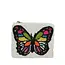Coin Purse - Fully Beaded White Colour Butterfly