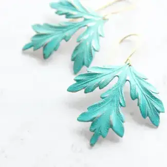 A Pocket of Posies Leaf Earrings