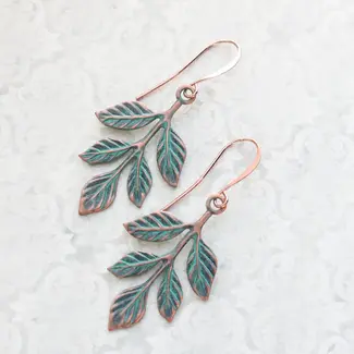 A Pocket of Posies Copper Patina Branch Earrings (2 styles)