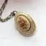 A Pocket of Posies Cameo Picture Locket Necklace - Cocoa Brown Rose