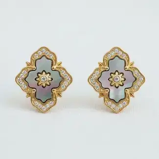 Vintage Inspired Shell Stud Earrings
