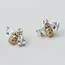 Miniature CZ Bee Stud Earrings