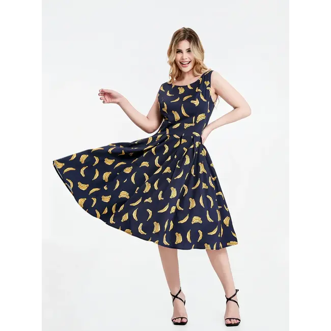 Miss Lulo Lily - Cubic Banana Dress