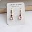 A Pocket of Posies Etched Glass Drop Earrings - Aurora Iridescent Floral