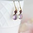 A Pocket of Posies Etched Glass Drop Earrings - Aurora Iridescent Floral