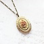 A Pocket of Posies Cameo Picture Locket Necklace - Cocoa Brown Rose