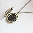 A Pocket of Posies Cameo Picture Locket Necklace - Cocoa Brown Rose