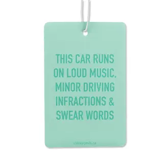 Classy Cards Air Freshener - Car Runs