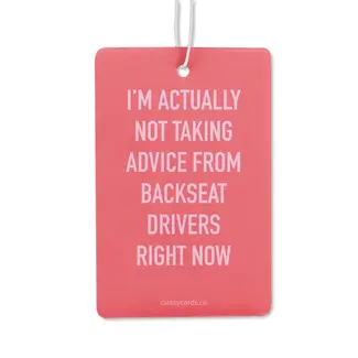 Classy Cards Air Freshener - Backseat Driver