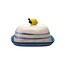 Stoneware Butter Dish with Lemon Shaped Handle