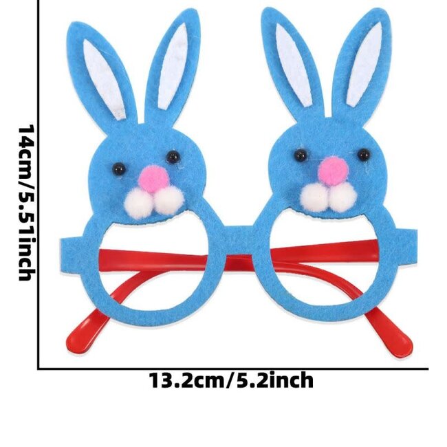 E&S Accessories Blue Easter Bunny Glasses
