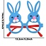 E&S Accessories Blue Easter Bunny Glasses