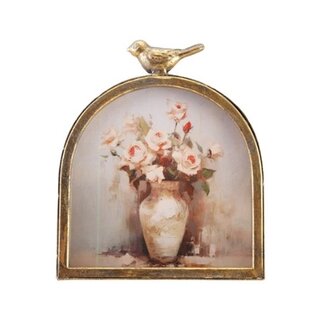 Arched Photo Frame with Bird Finial